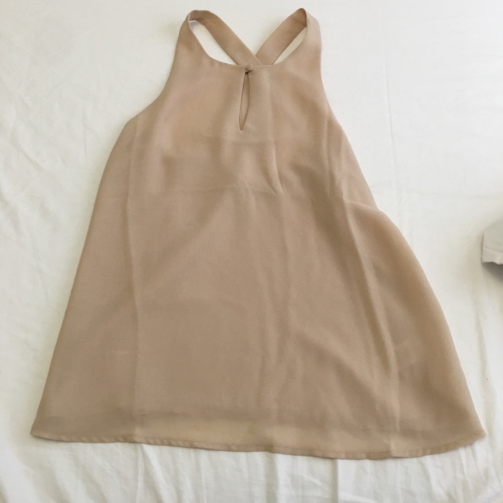 Naked Zebra Halter Cream Top